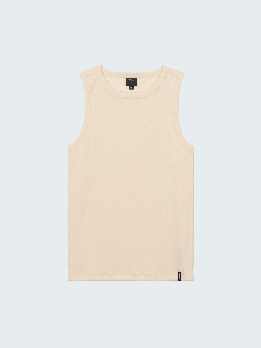 Women Organic White Ribbed Vest - Powes