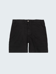 Women Yarrel Canvas Short in Black