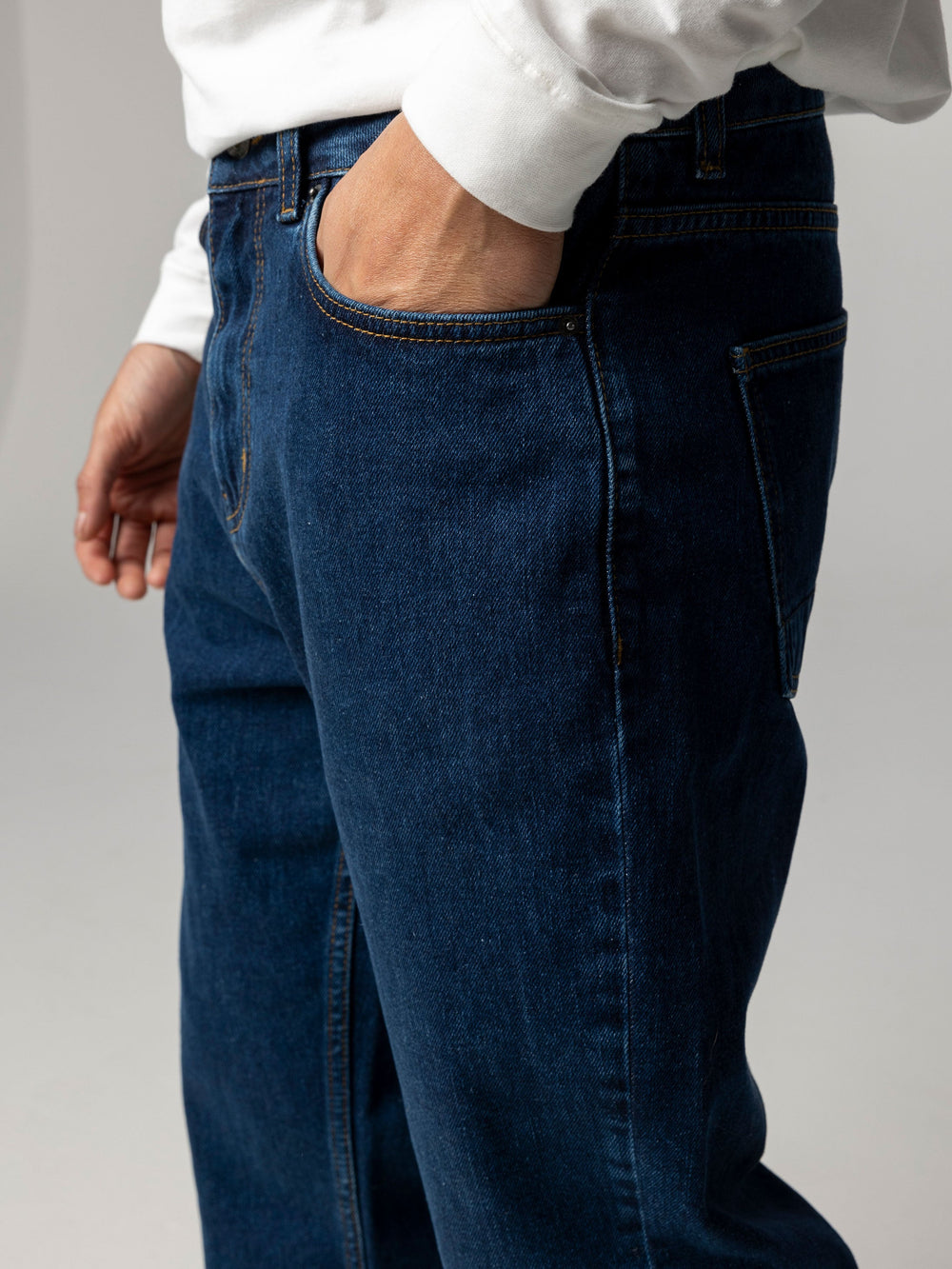 Men Organic Cotton Twill Jean in Dark Indigo - Marin
