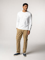 Men Harlyn Logo Long Sleeve T-Shirt in White