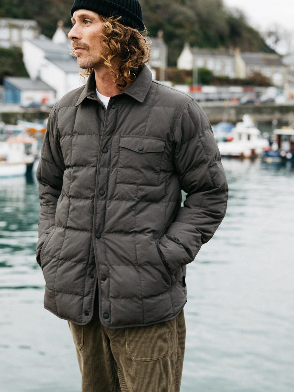 Men Lapwing Shirt in Raven