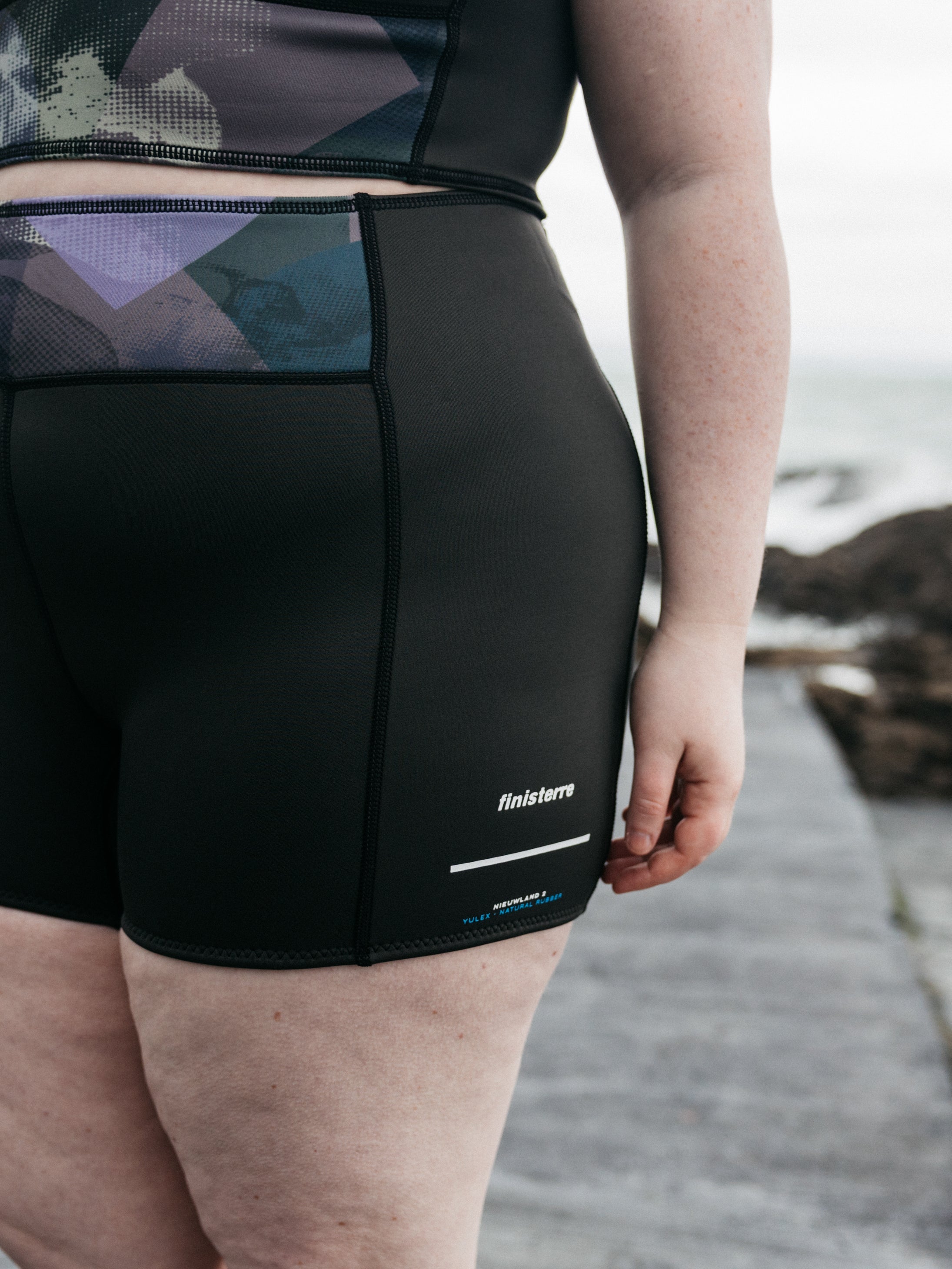 Women Natural Rubber Pant in Raven Lofi Print - Kaia