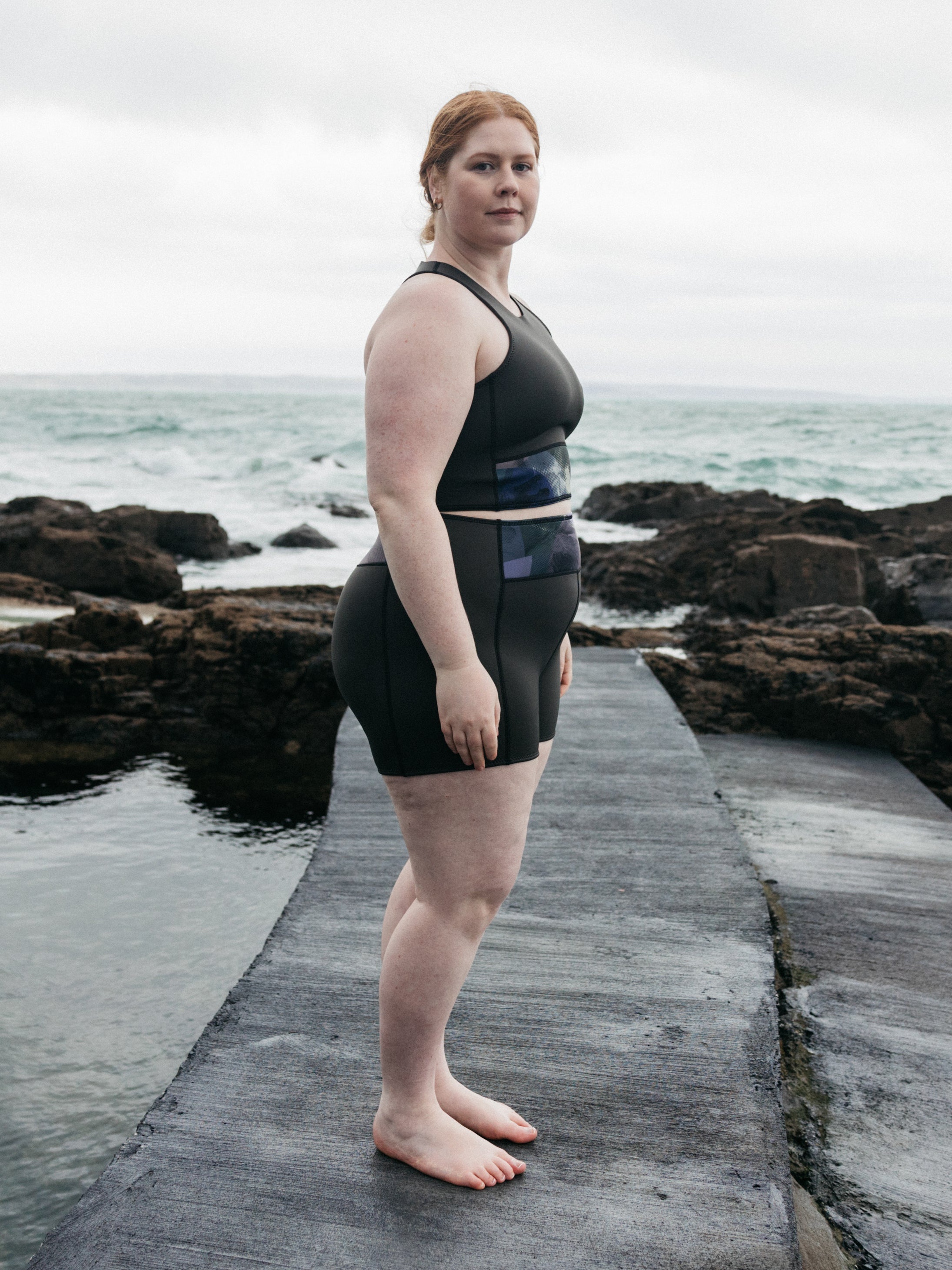 Women Natural Rubber Pant in Raven Lofi Print - Kaia