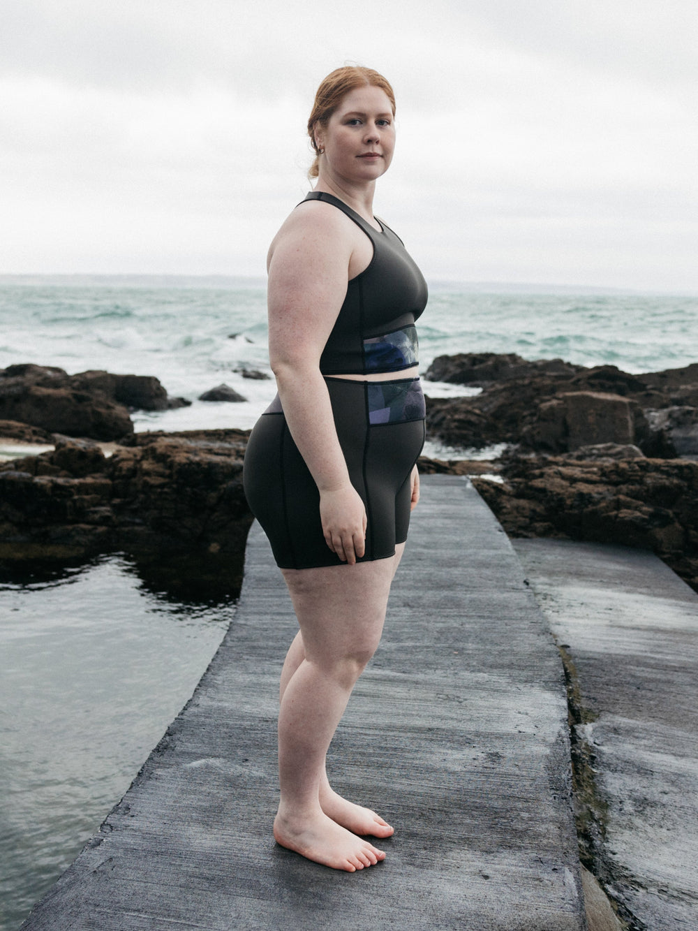 Women Natural Rubber Pant in Raven Lofi Print - Kaia