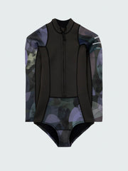 Women Natural Rubber Long Sleeve 2mm Swimsuit - Kaia