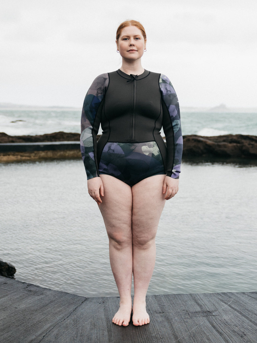 Women Natural Rubber Long Sleeve 2mm Swimsuit - Kaia