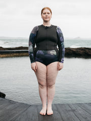 Women Natural Rubber Long Sleeve 2mm Swimsuit - Kaia