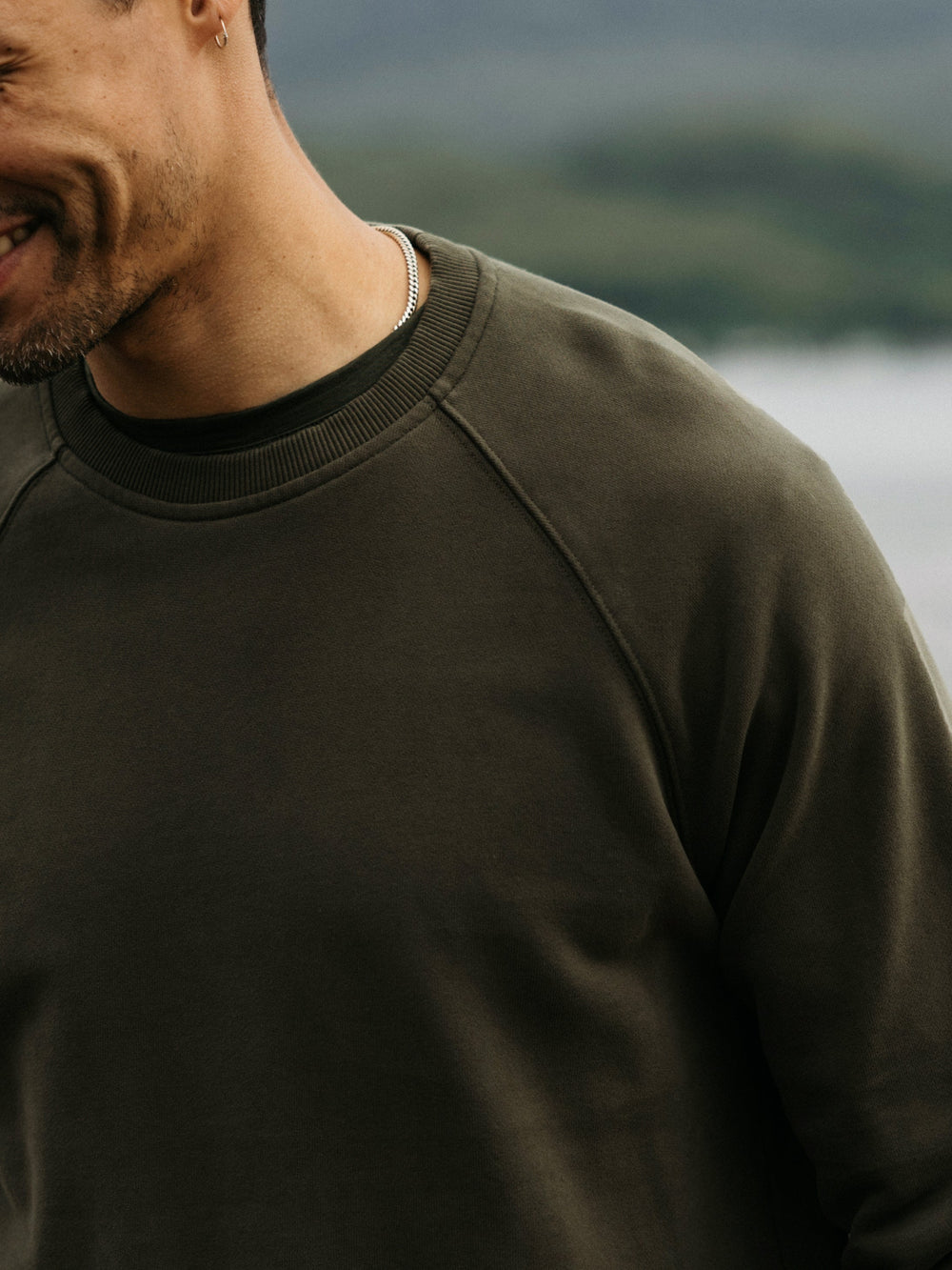 Men Coho Sweatshirt in Timber Green