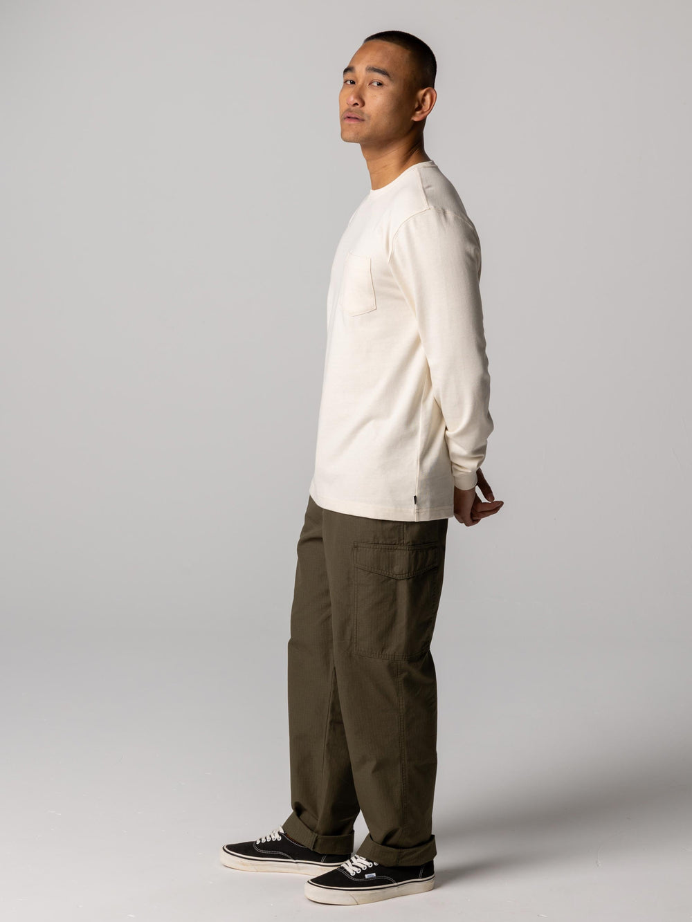 Men Cotton Blend T-Shirt in Ecru - Orca