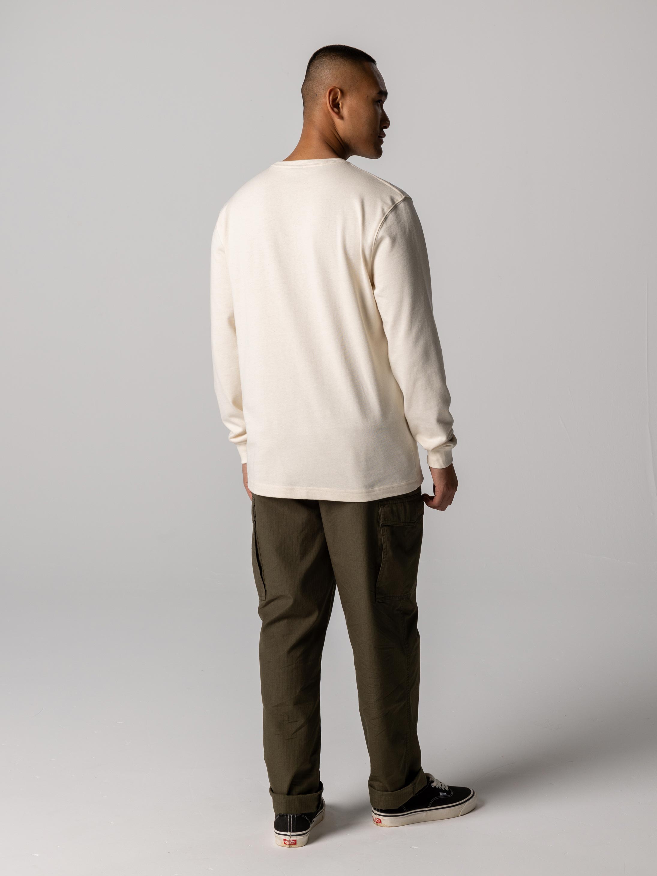 Men Cotton Blend T-Shirt in Ecru - Orca