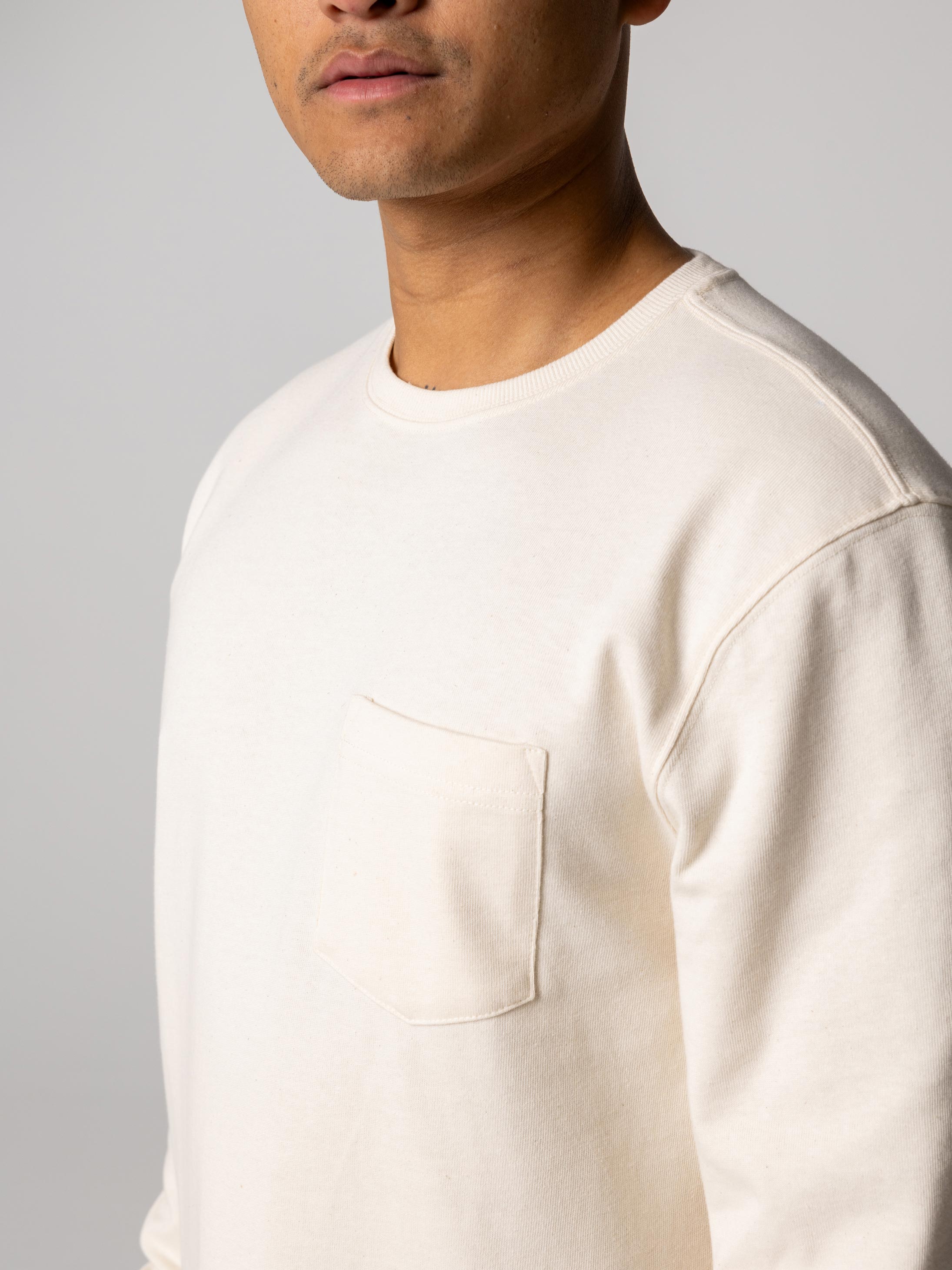 Men Cotton Blend T-Shirt in Ecru - Orca