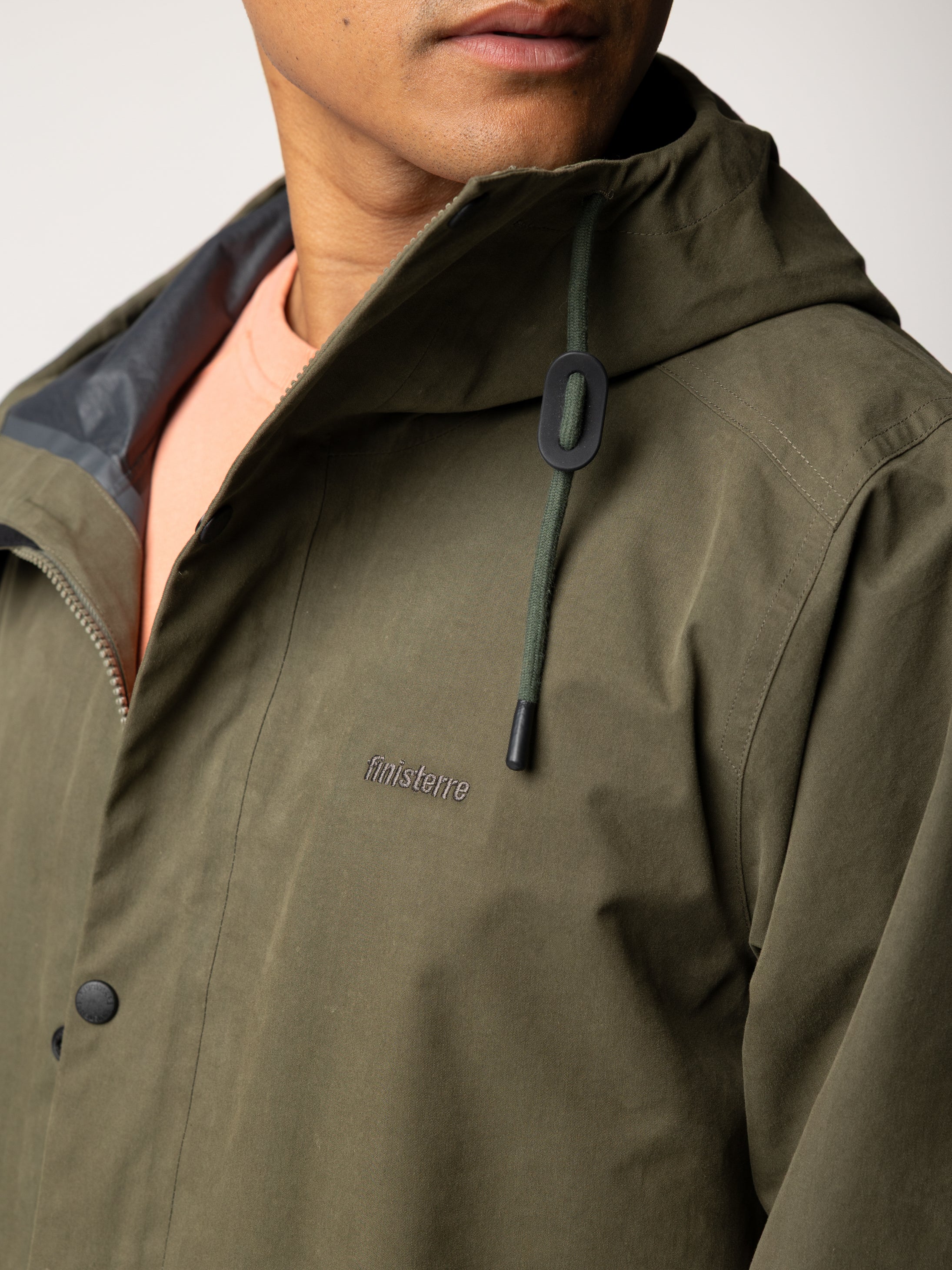 Men Organic Cotton Jacket in Olive - Litus
