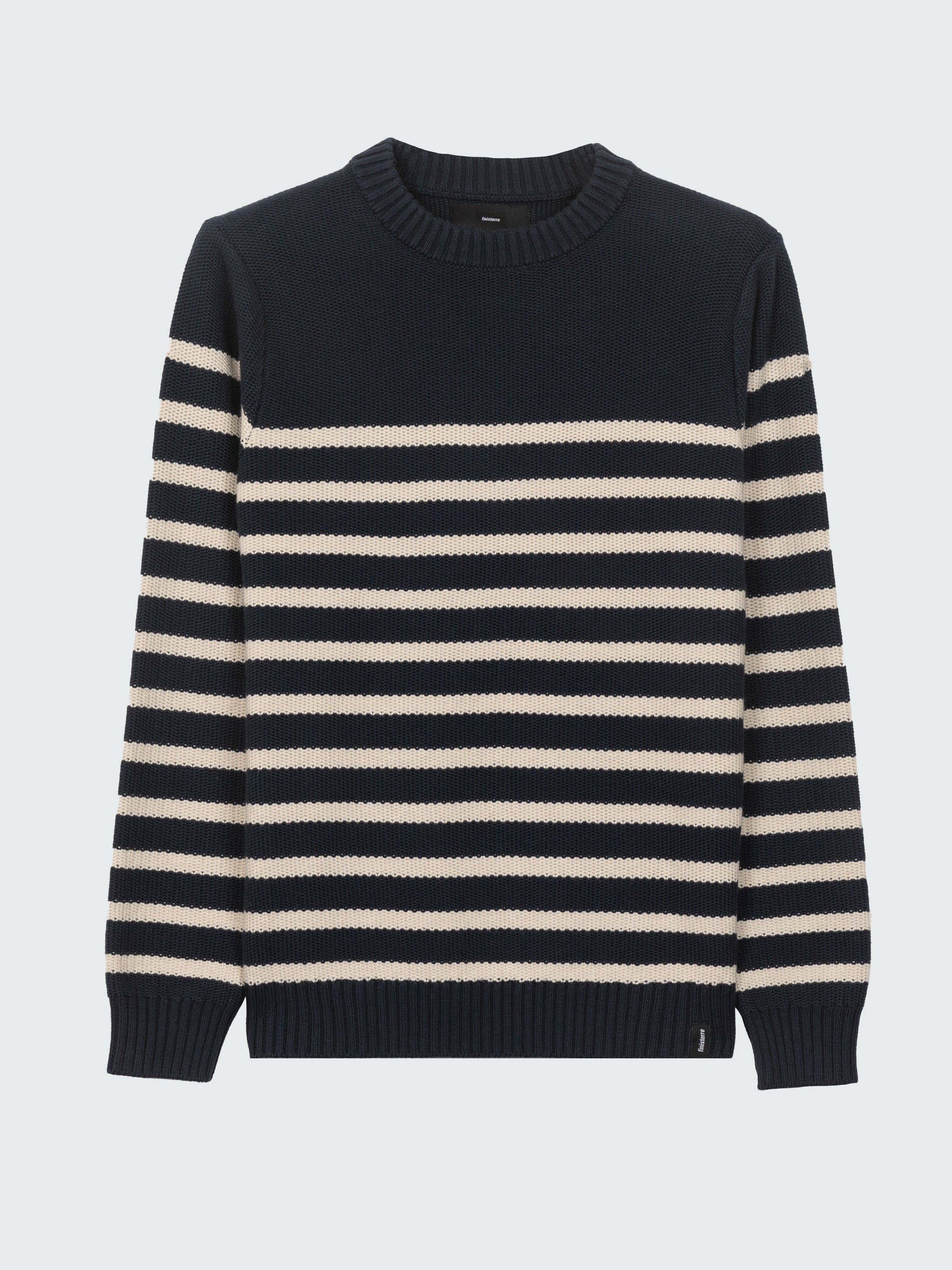 Men Wool Striped Jumper in Multi Stripe - Ledden
