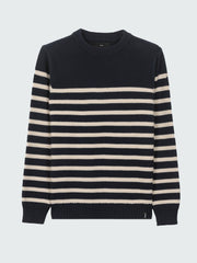 Men Wool Striped Jumper in Multi Stripe - Ledden