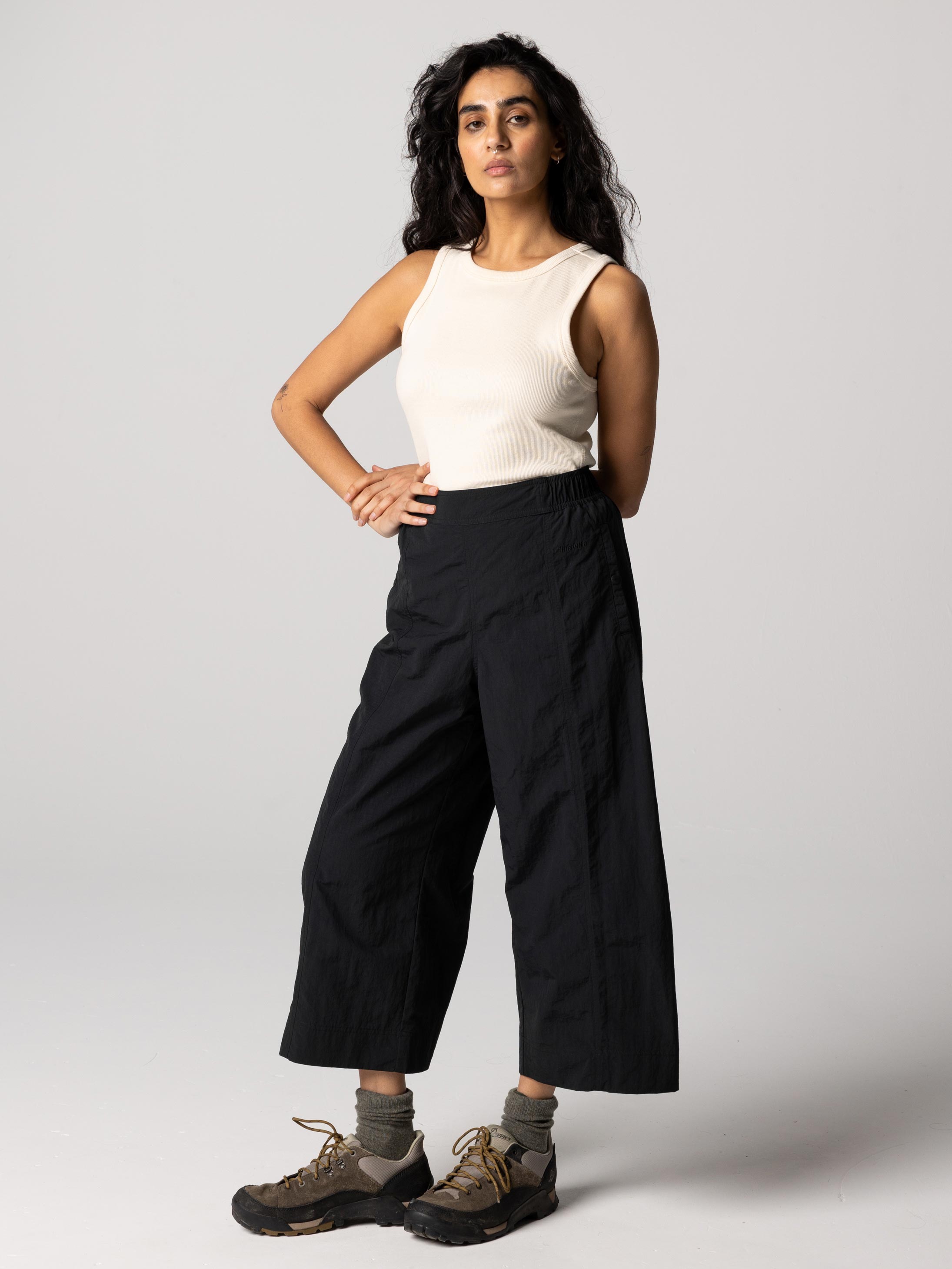 Women Recycled Culotte in Black - Wander