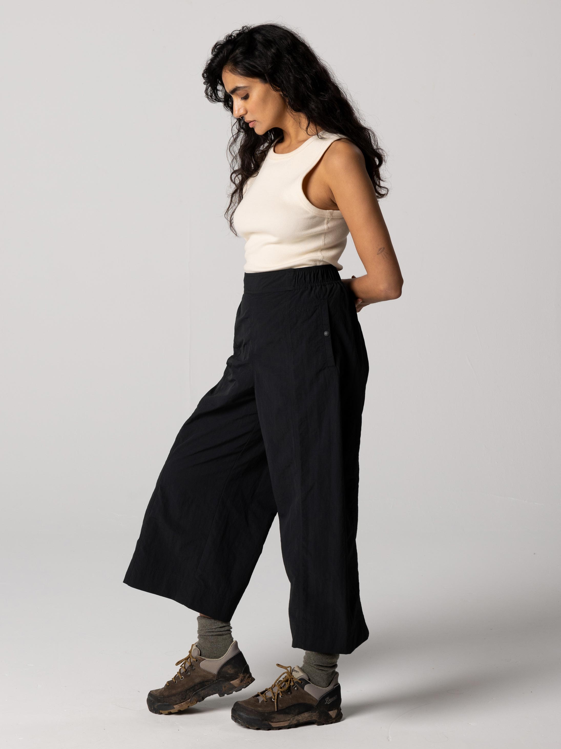 Women Recycled Culotte in Black - Wander