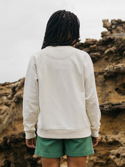 Women Organic Retro Sweatshirt in Ecru - Serpentine