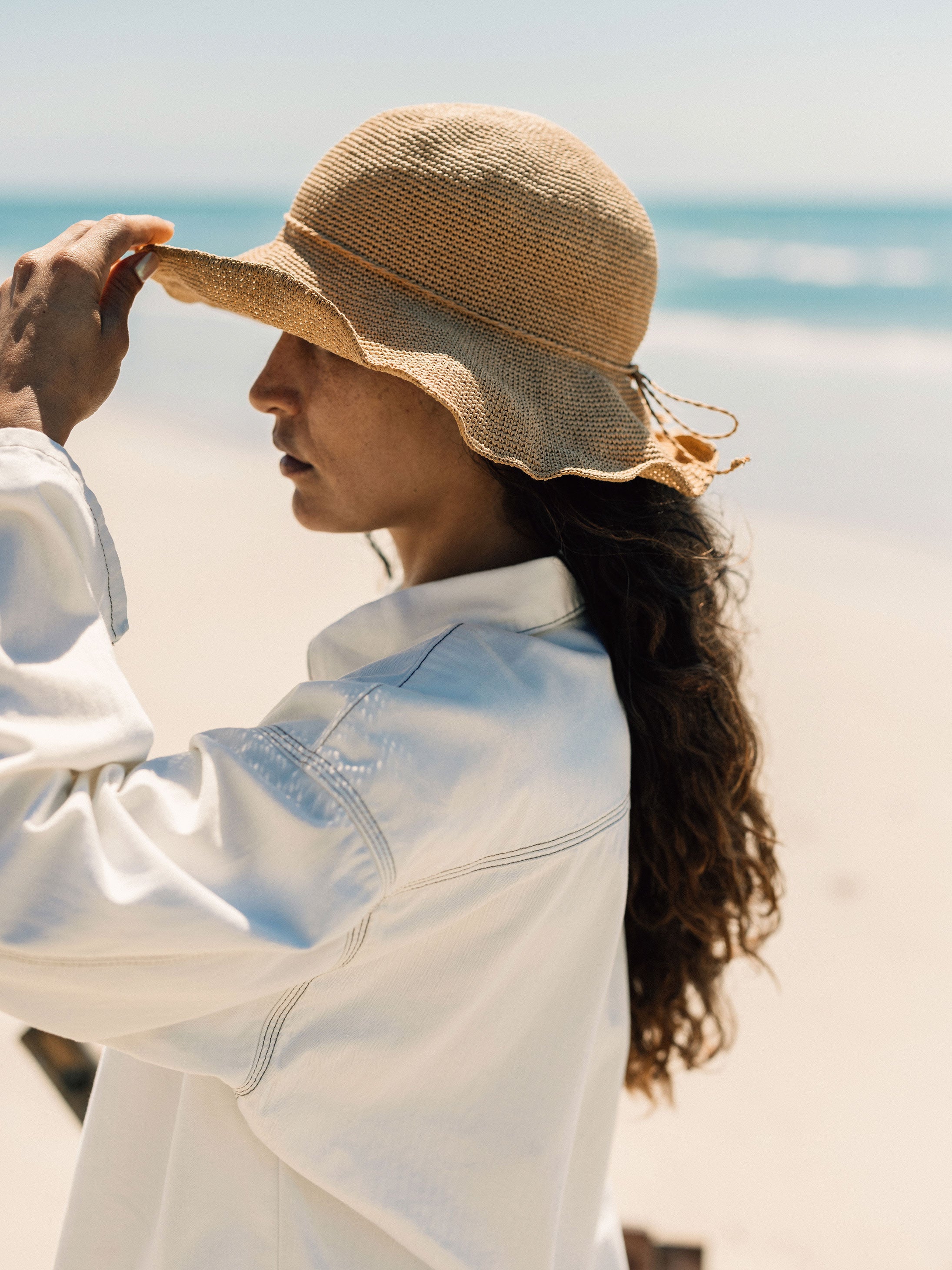 Women Organic Cotton Smock in Ecru - Croft