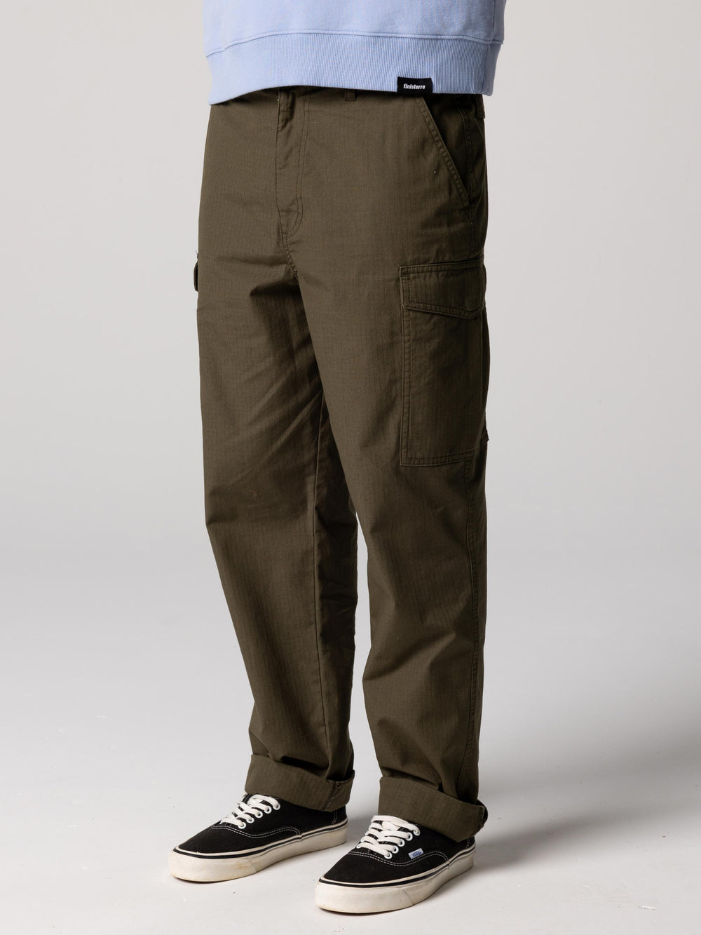 Men Organic Cotton Cargo Trouser in Olive - Clipper
