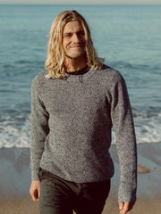 Men Organic Waffle Knit Navy Jumper - Trippet