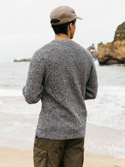 Men Organic Waffle Knit Navy Jumper - Trippet