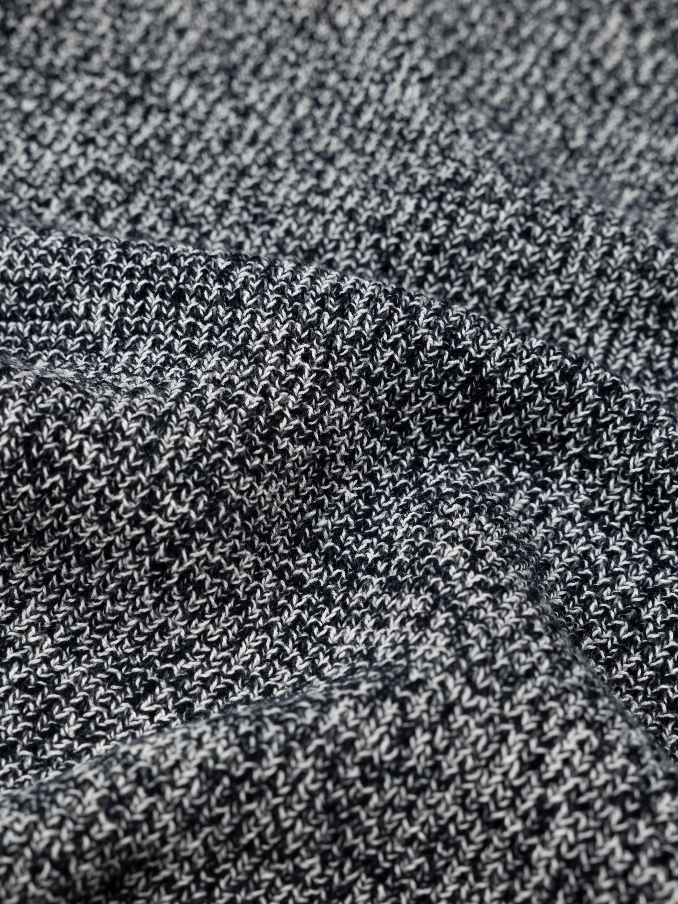 Men Organic Waffle Knit Navy Jumper - Trippet