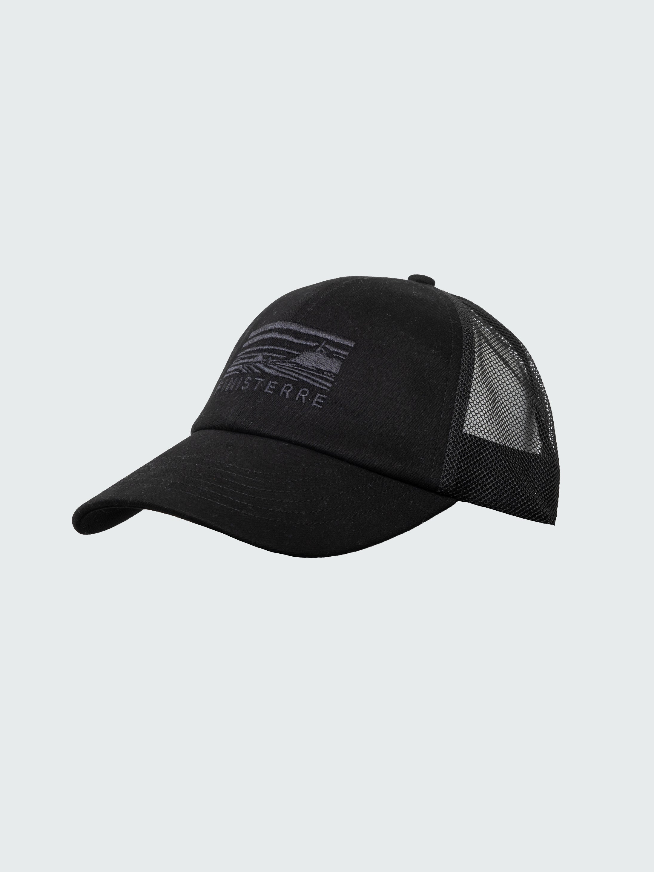 Men/Women Cape Low-Pro Trucker Cap in Black