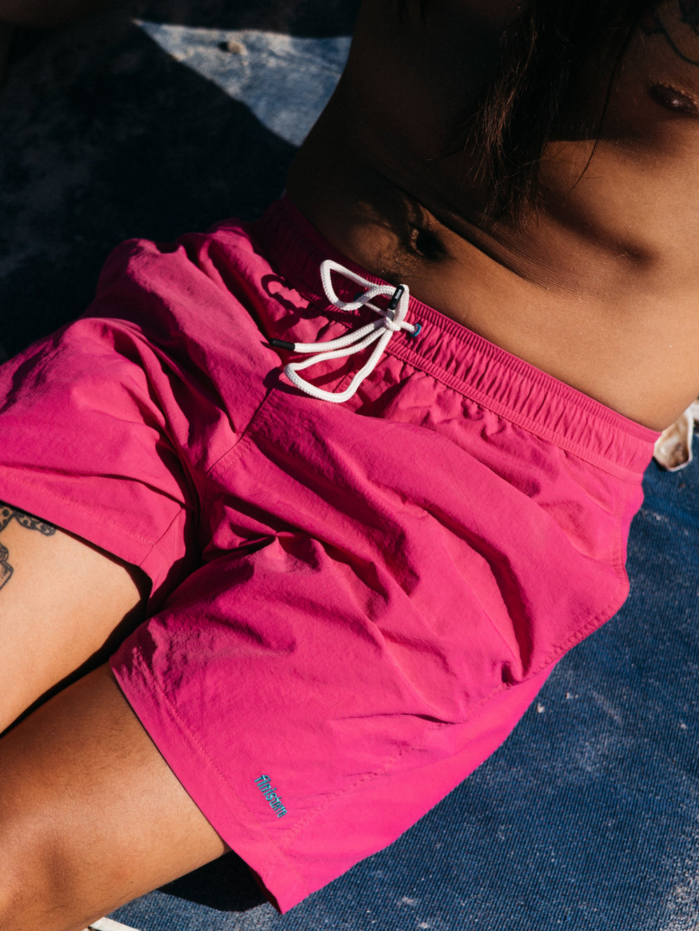 Men Atlas Swim Short in Radical Pink