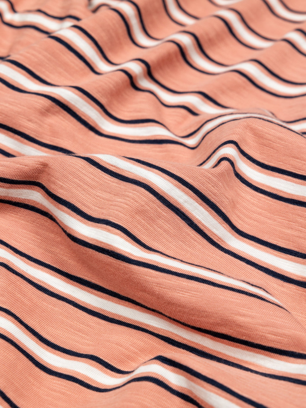 Men Organic Cotton T-Shirt in Clay Stripe - Channel