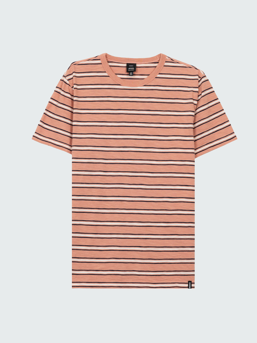 Men Organic Cotton T-Shirt in Clay Stripe - Channel