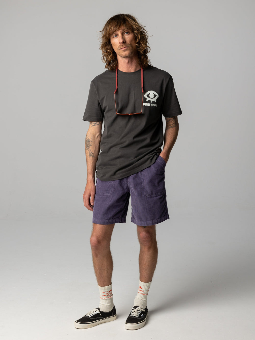 Men Organic Cotton T-Shirt in Black - Factory Surf