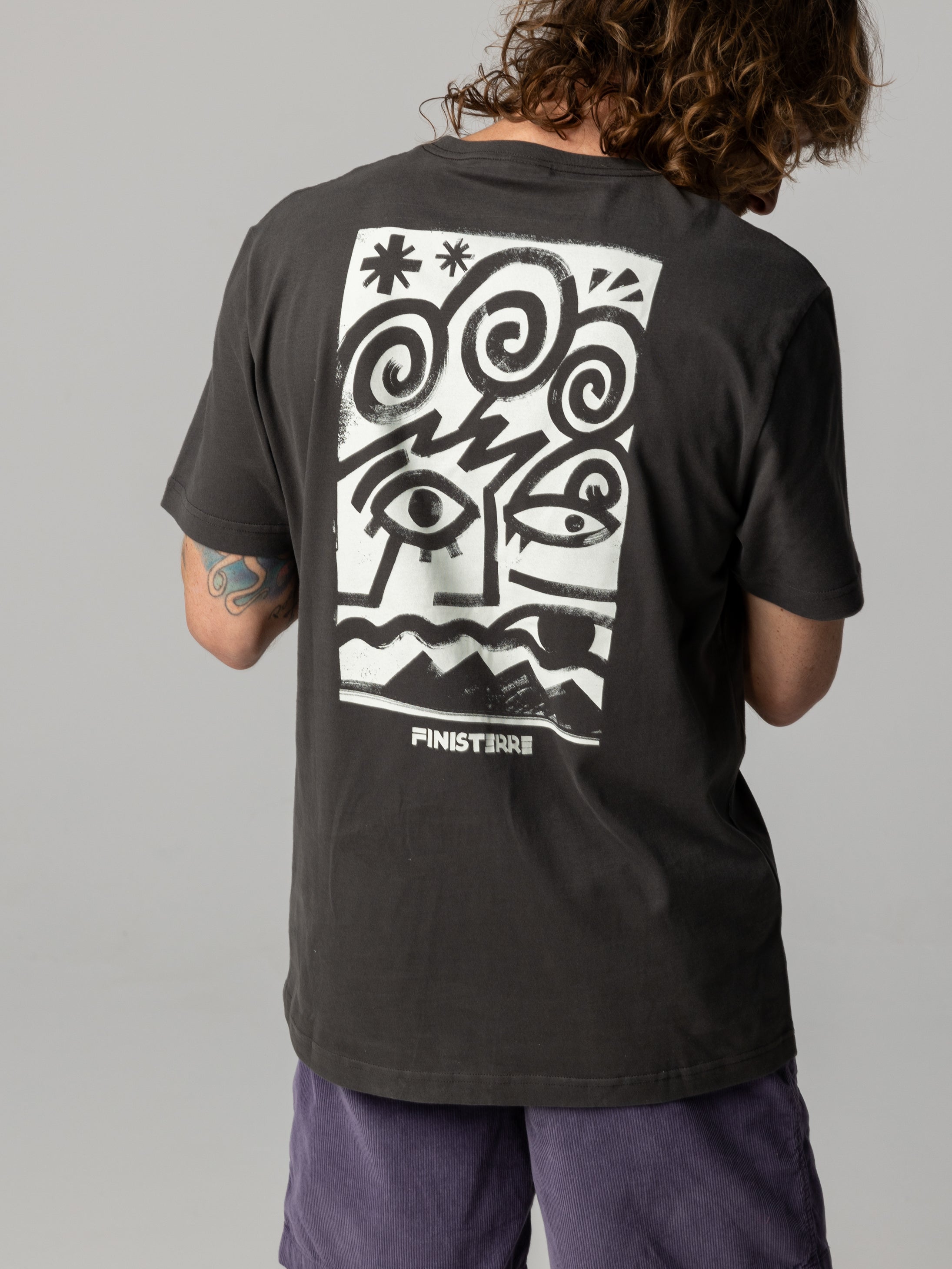 Men Organic Cotton T-Shirt in Black - Factory Surf