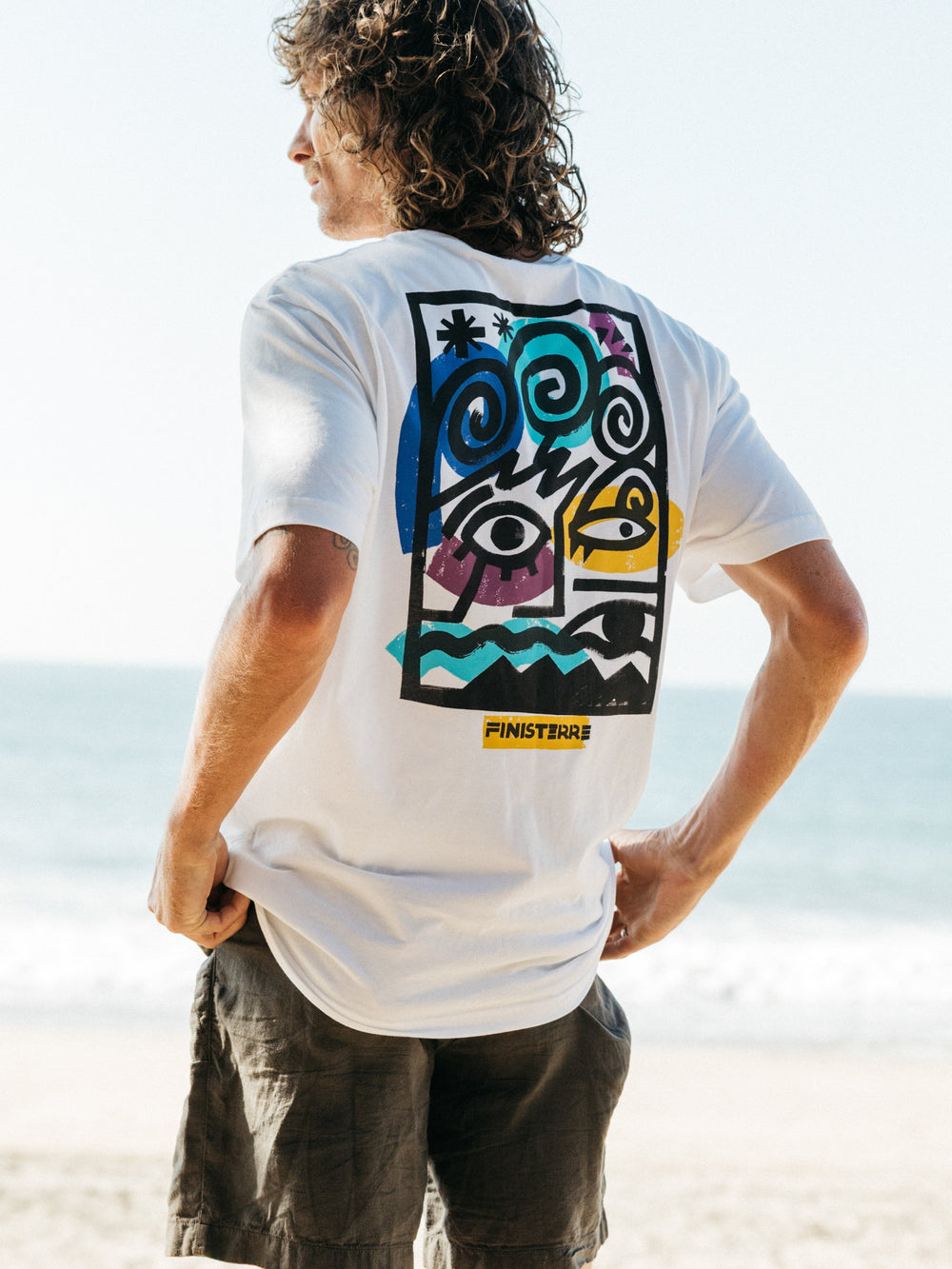 Men Organic Cotton T-Shirt in White - Factory Surf