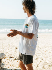 Men Organic Cotton T-Shirt in White - Factory Surf