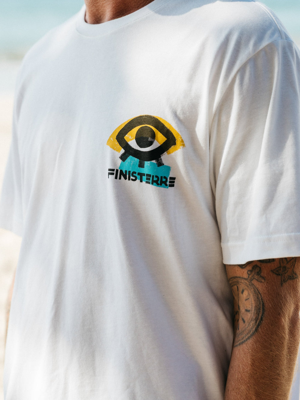 Men Organic Cotton T-Shirt in White - Factory Surf