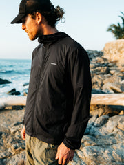Men Recycled Windcheater Jacket in Black - Forecast