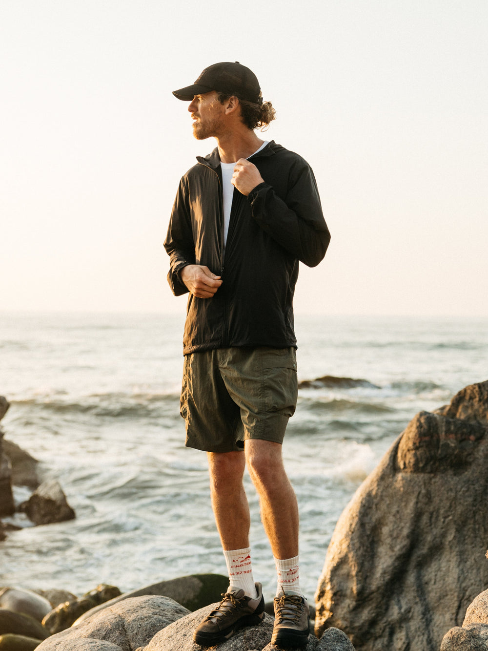 Men Recycled Windcheater Jacket in Black - Forecast