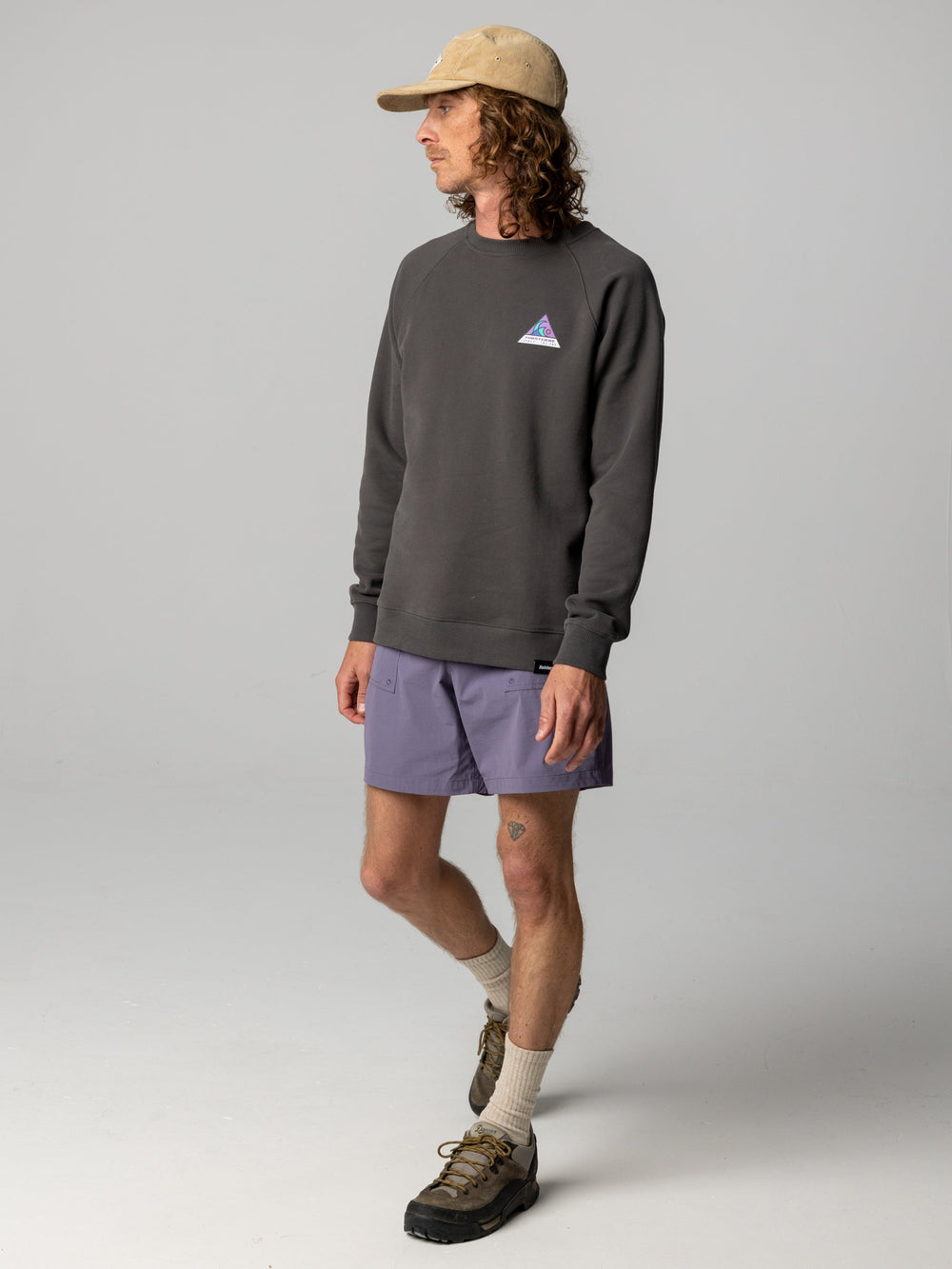 Men Organic Cotton Sweatshirt in Black - Future Wave