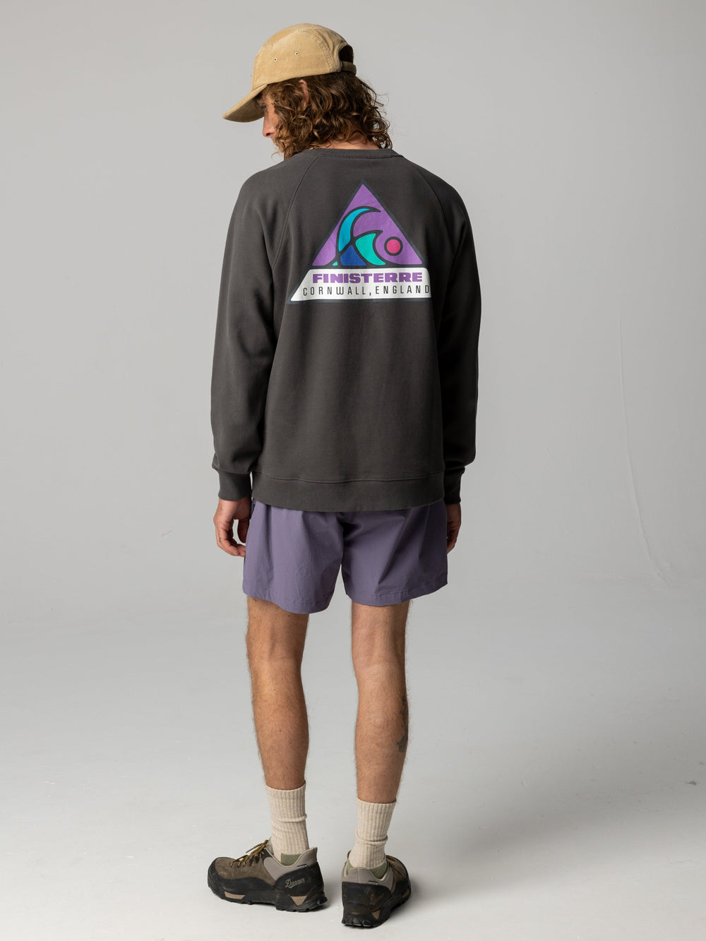 Men Organic Cotton Sweatshirt in Black - Future Wave