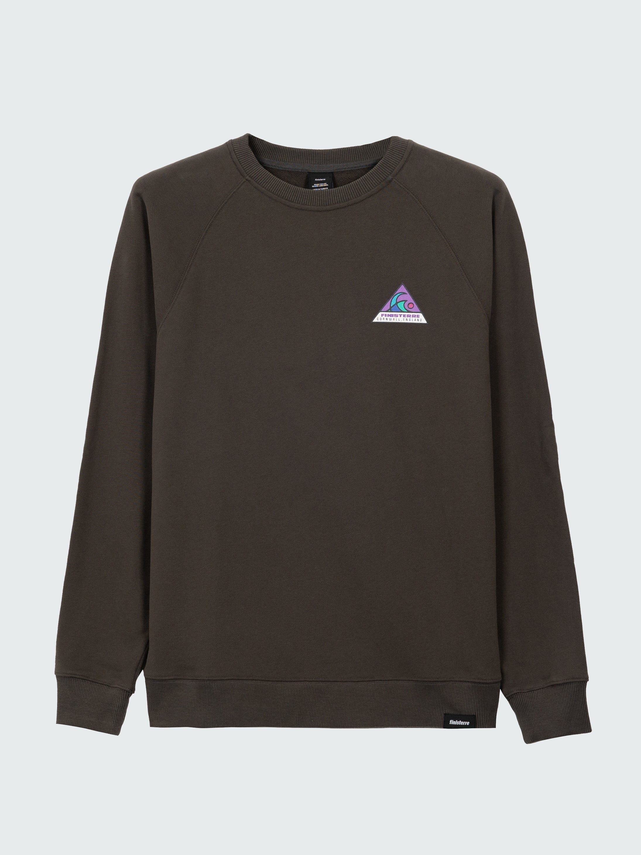 Men Organic Cotton Sweatshirt in Black - Future Wave