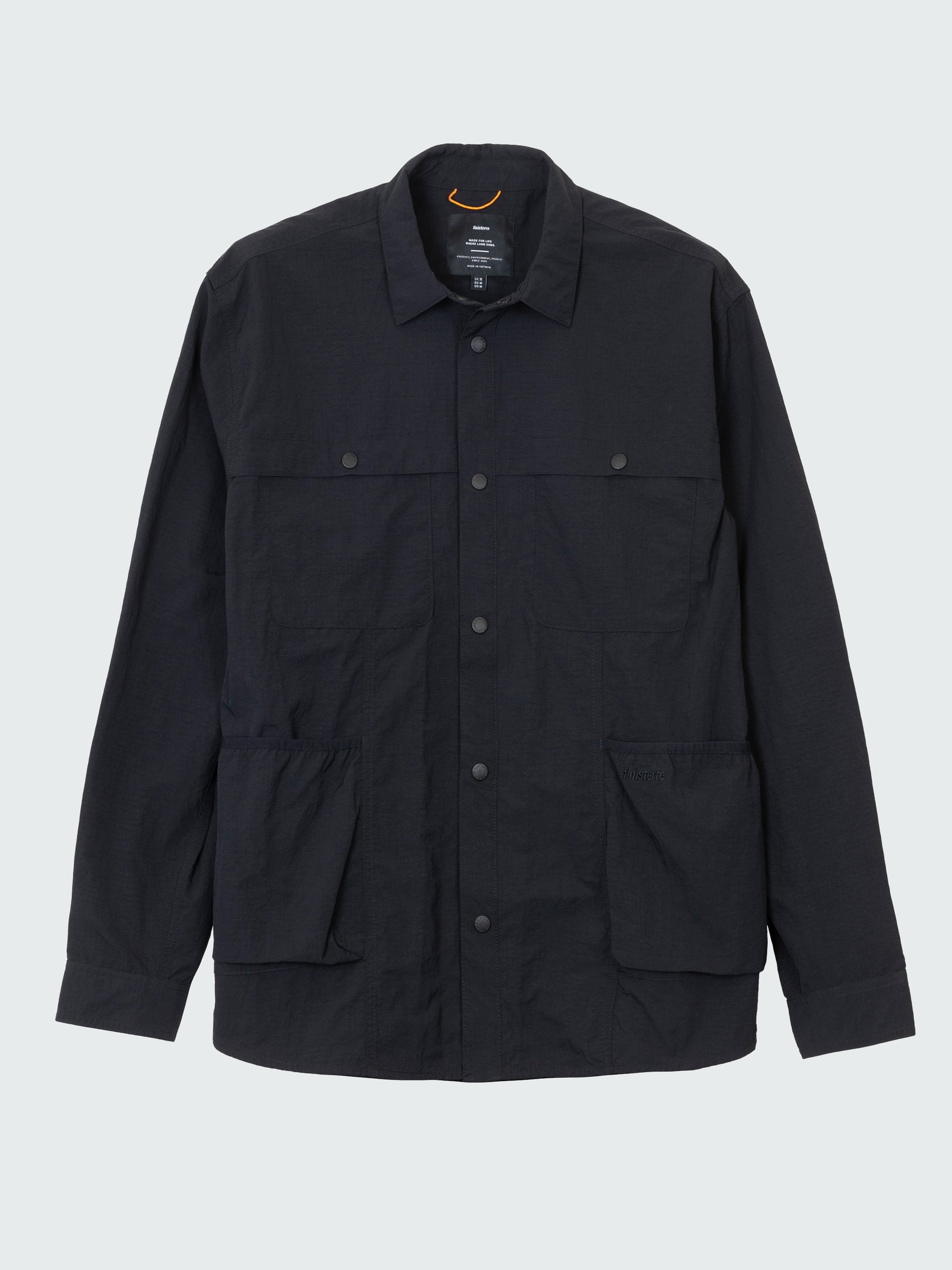 Men Recycled Long Sleeve Shirt in Black - Wander