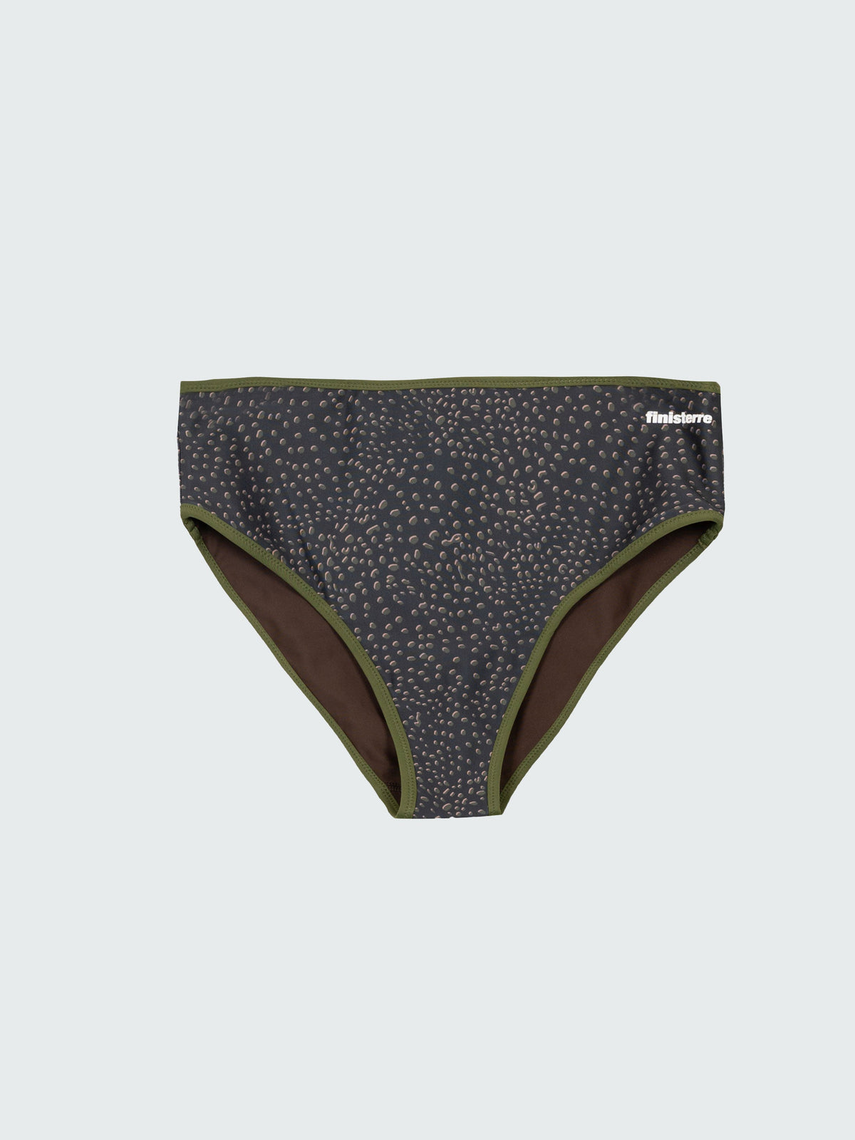 Women Recycled Bikini Pant in Brown Print - Ailla