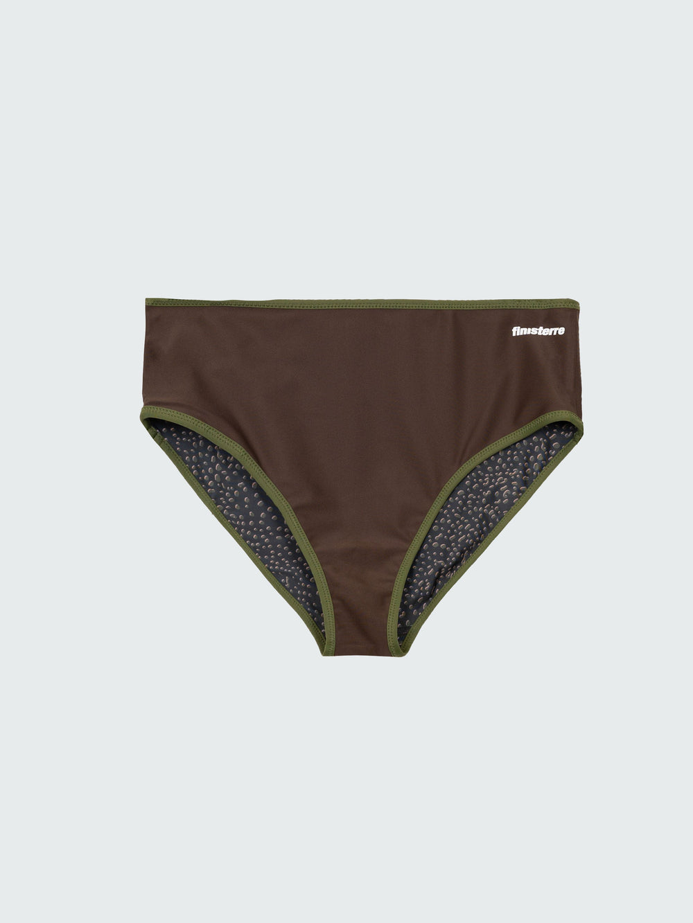 Women Recycled Bikini Pant in Brown Print - Ailla