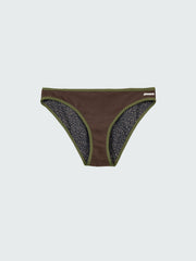 Women Recycled Bikini Pant in Brown Print - Ailla
