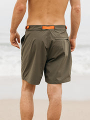 Men Recycled Hybrid Shorts in Olive - Walker