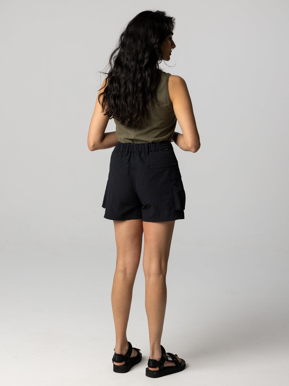 Women Recycled Shorts in Black - Wander