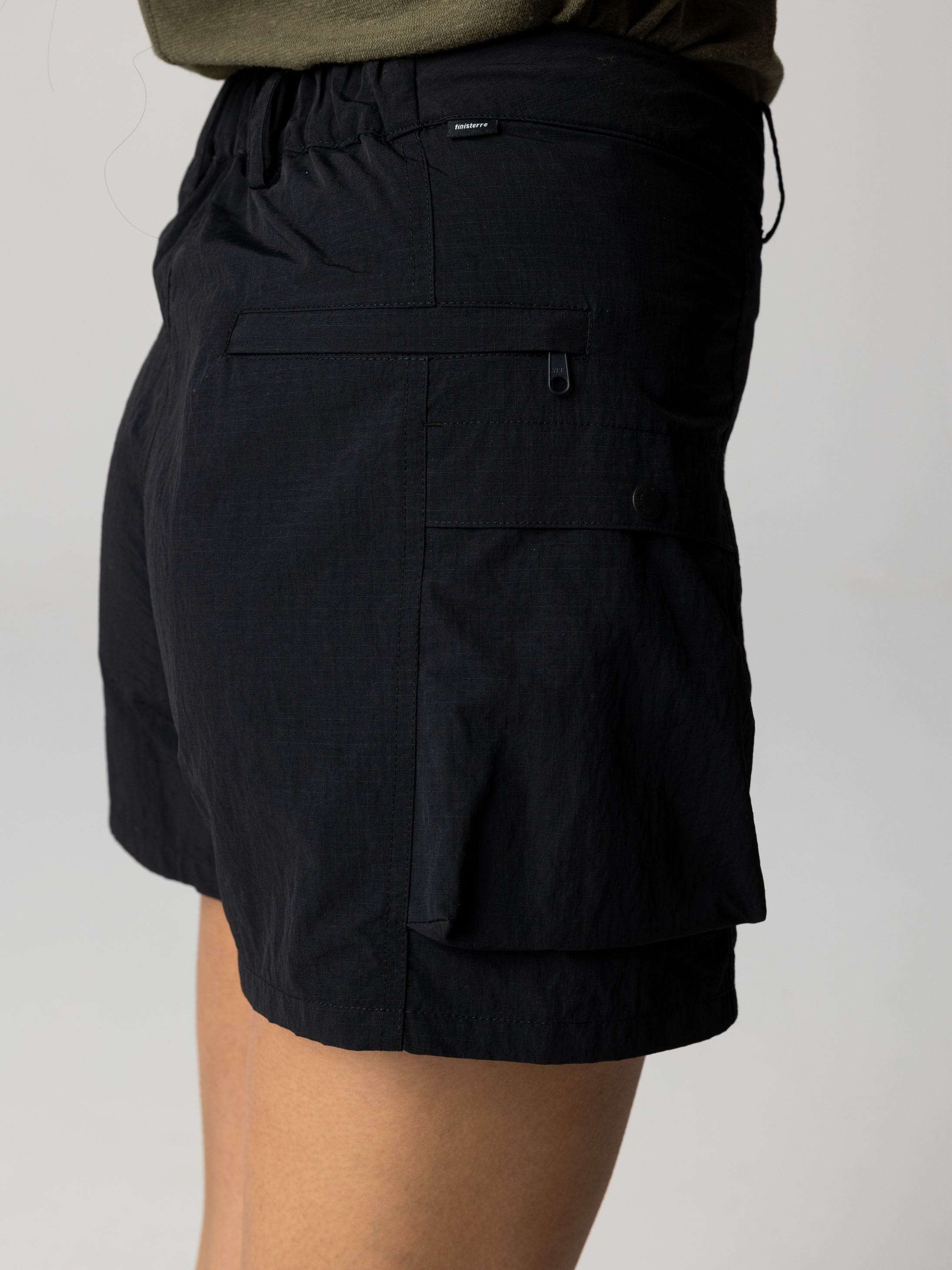 Women Recycled Shorts in Black - Wander