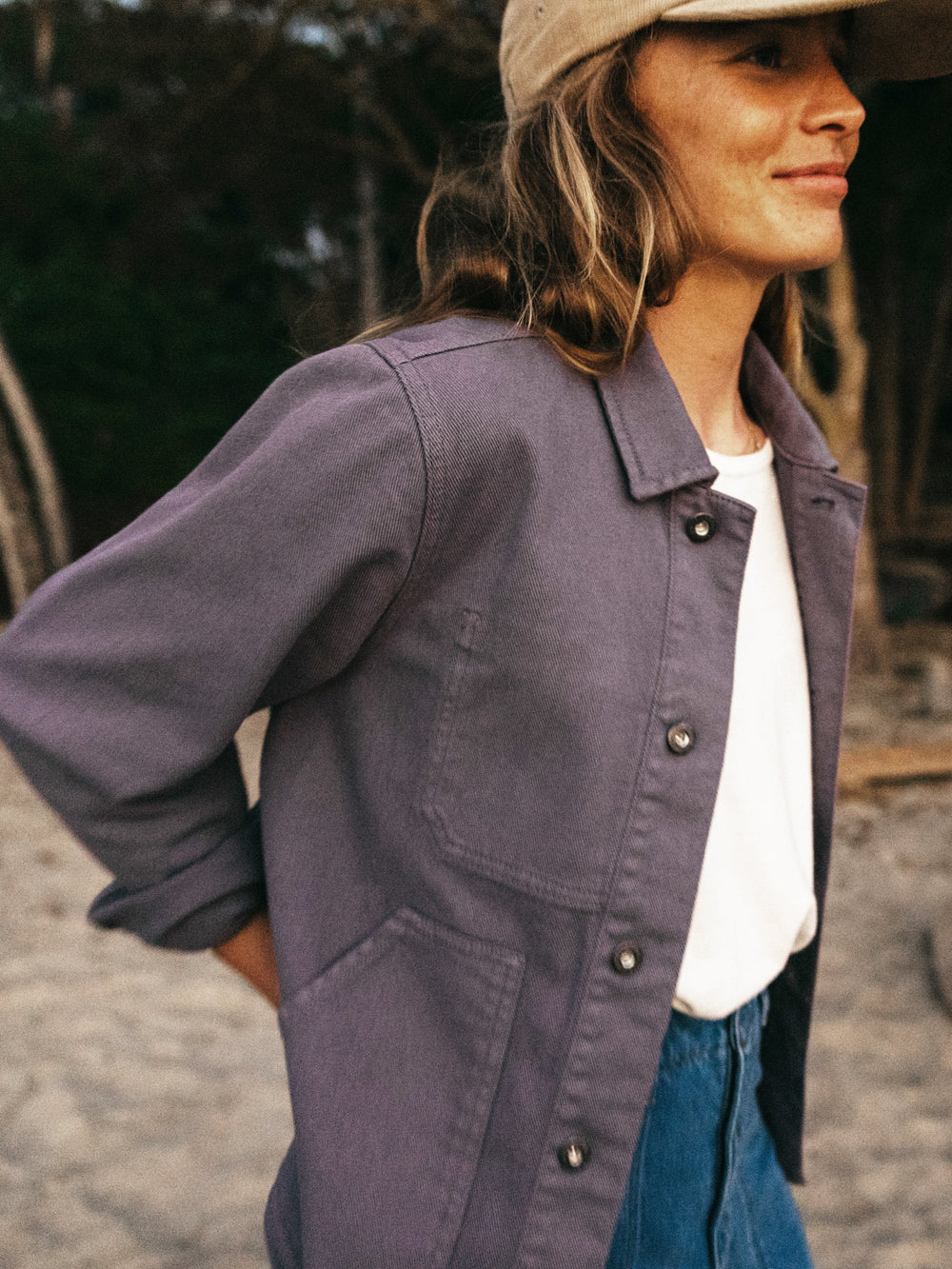 Women Yarrel Chore Jacket in Violet Sky