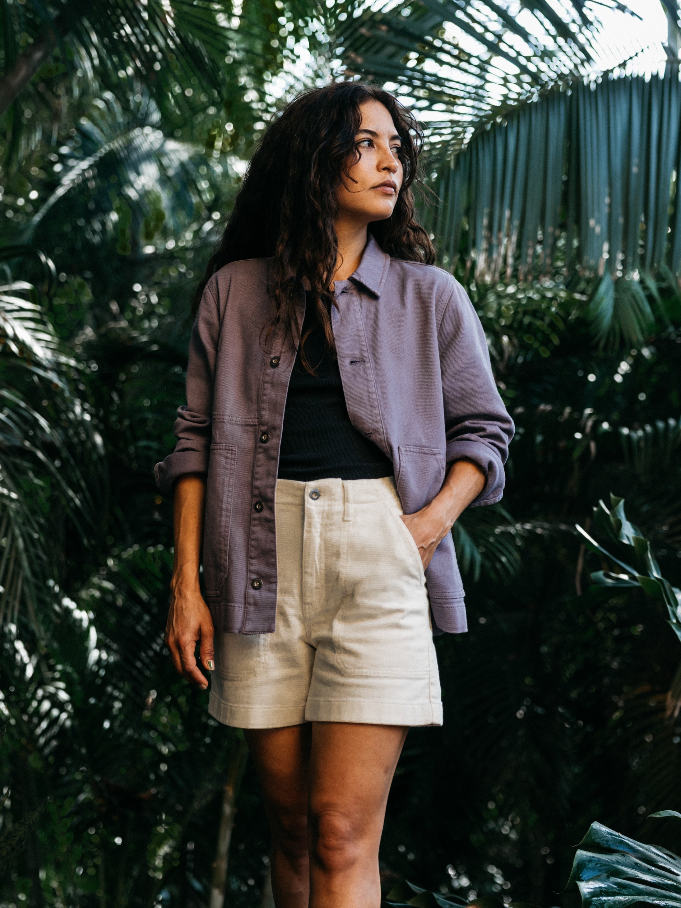 Women Yarrel Chore Jacket in Violet Sky