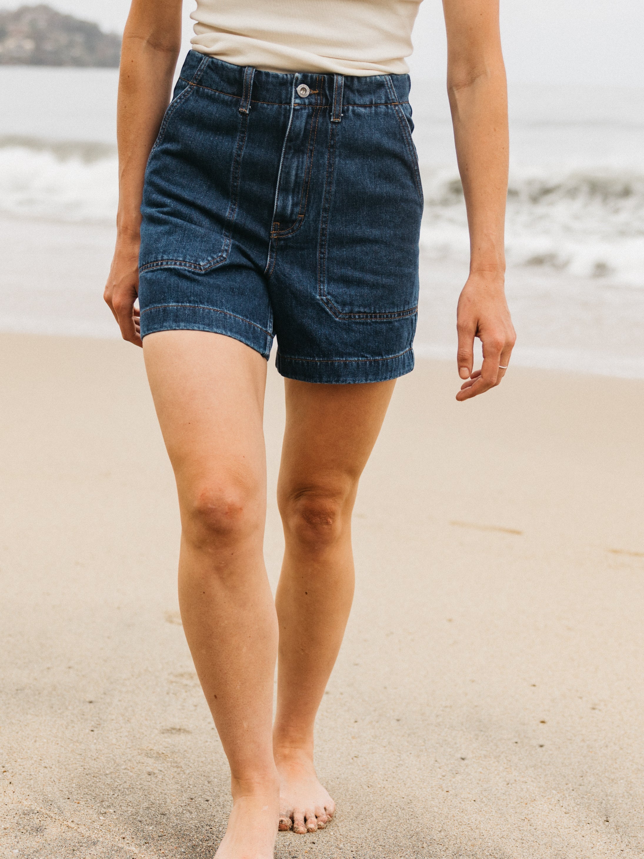 Women Denim Short in Dark Indigo - Yarrel